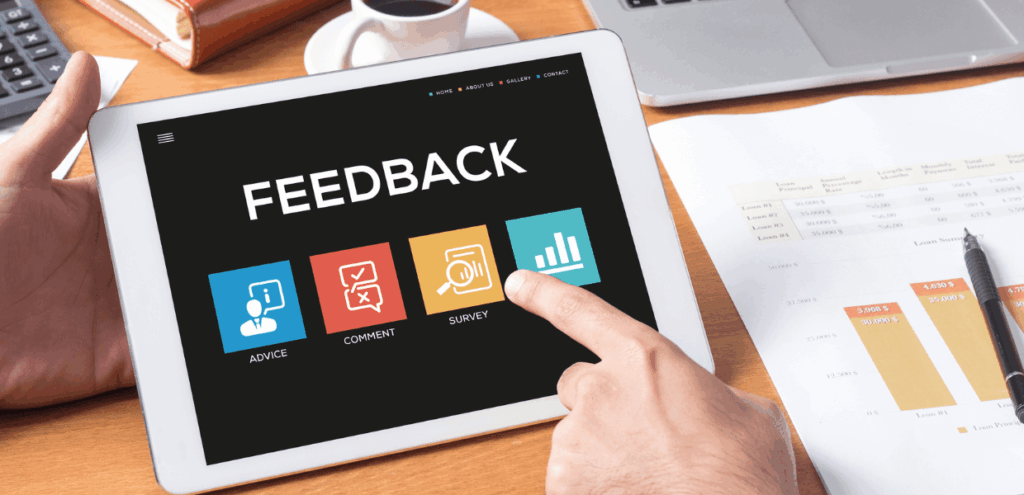 feedback de eventos